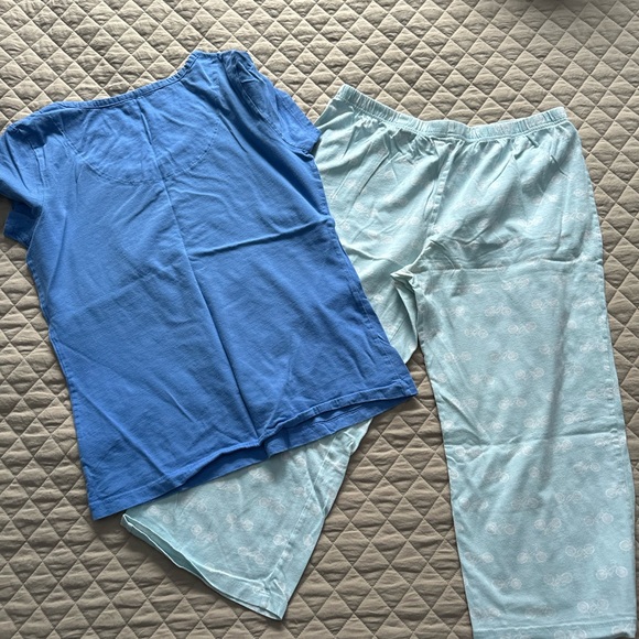 George Blue Bicycle Print Women's Pajama Set - Picture 3 of 8